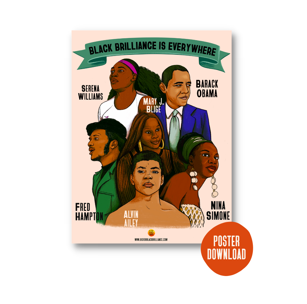 B is for Black Brilliance Downloadable Poster