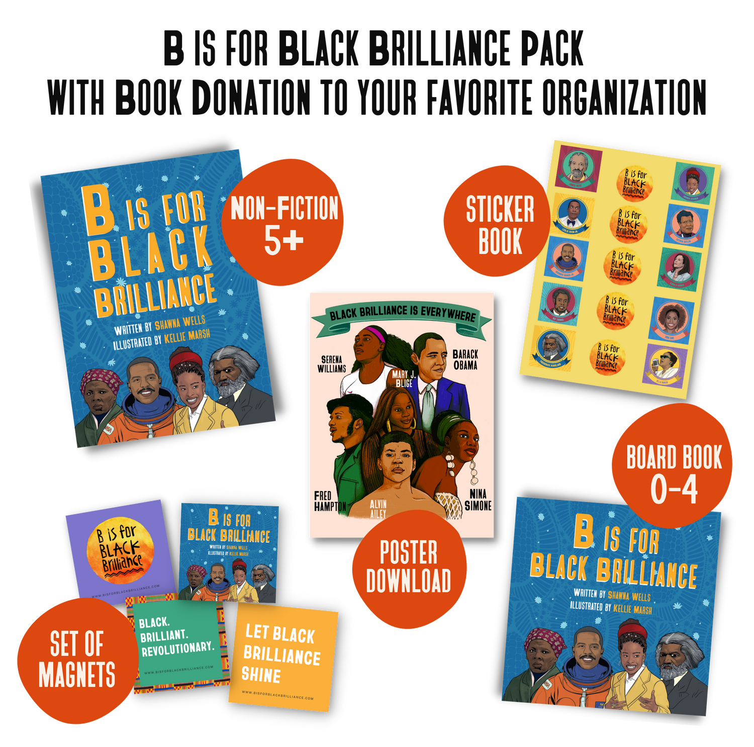 B is for Black Brilliance Pack & Book Donation to Organization